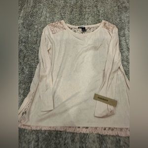 - - NWT DKNY Pink Lace Top